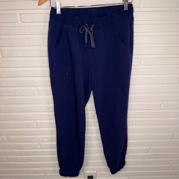 Jaanuu Navy Blue Jogger Scrub Bottoms, Women’s Size Small Petite - Picture 1 of 6